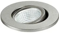 Incasso LED POLARIS rotondo orientabile in alluminio argento 3W 4000K (luce naturale)