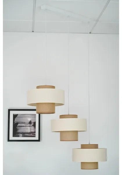 Brilagi - Lampadario a sospensione con filo DALLAS 3xE27/15W/230V marrone/color crema/bianco