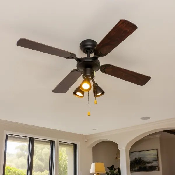 ZEVENTI - Ventilatore da soffitto ZURRIOLA 3xGU10/50W/230V