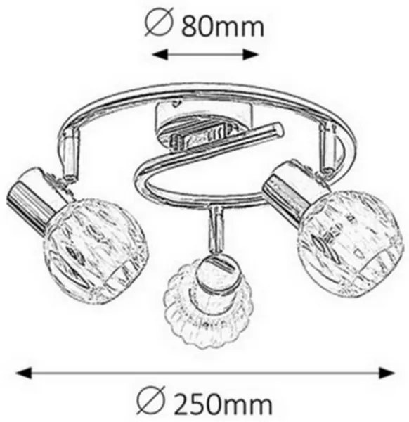 Rabalux 6093 - Faretto LAUREN 3xE14/40W/230V