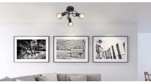 Globo - Lampadario a plafone LED XARA 3xE14/6W/230V nero