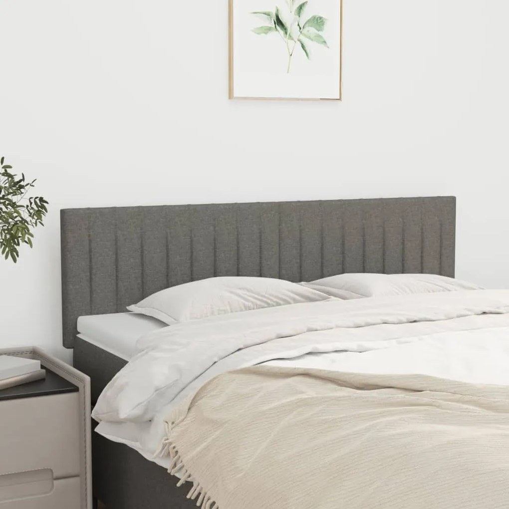 Testiere 2 Pz Grigio Scuro 72x5x78/88 Cm İn Tessuto /