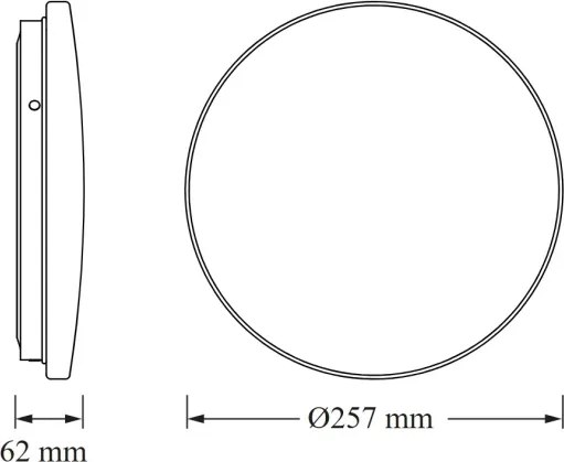 Osram - Lampada da soffitto LED per bagno CEILING ROUND LED/12W/230V Ø 26 cm IP44 bianca