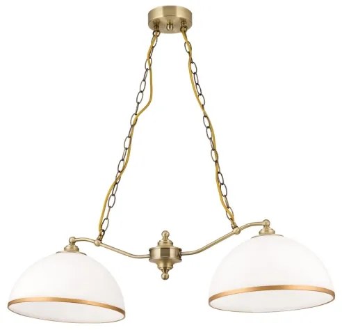 Vetro di ricambio per lampadario e lampada da terra OLD LAMP E27 diametro 30 cm bianco/oro