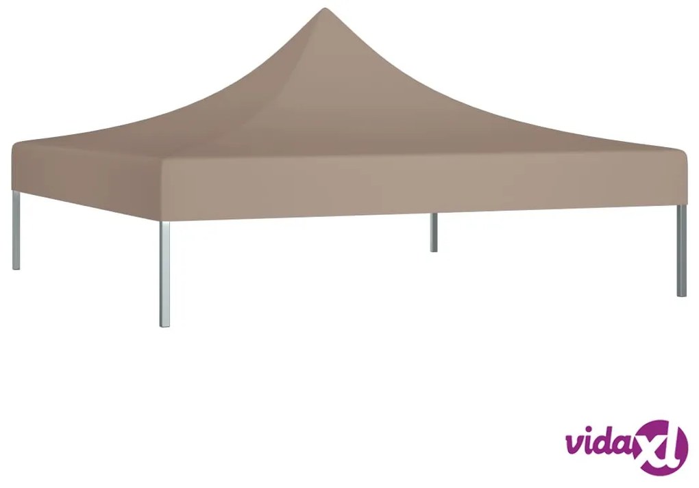 vidaXL Tetto per Tendone per Feste 3x3 m Grigio Talpa 270 g/m²