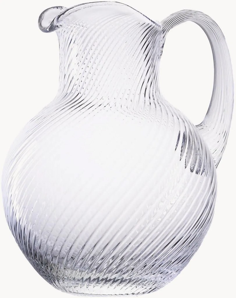 Brocca in vetro soffiato Spiral