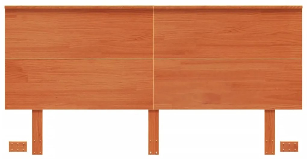 Testiera marrone cera 160 cm in legno massello di pino