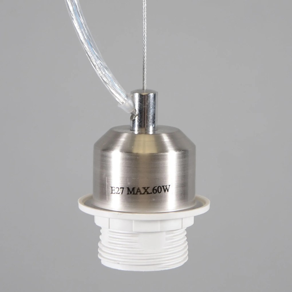 Lampada a sospensione moderna in acciaio con paralume 45 cm nero - Cappo 1