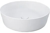 Lavabo da appoggio tondo bordi sottili Sensation in ceramica diametro 42 cm- Bianco Opaco