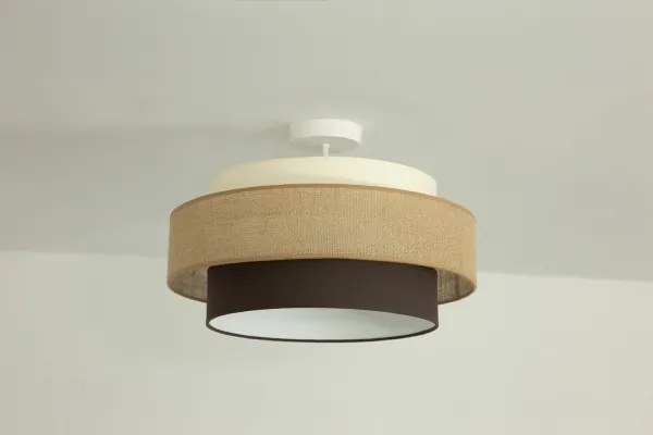 Brilagi - Plafoniera RESNA 1xE27/60W/230V Ø 40 cm beige/nero