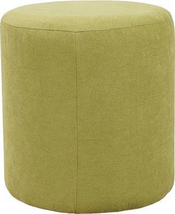 Pouf Tondo Dante D 40 cm in Tessuto Antimacchia Verde