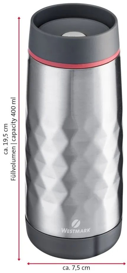 Tazza termica grigio chiaro 400 ml Viva - Westmark