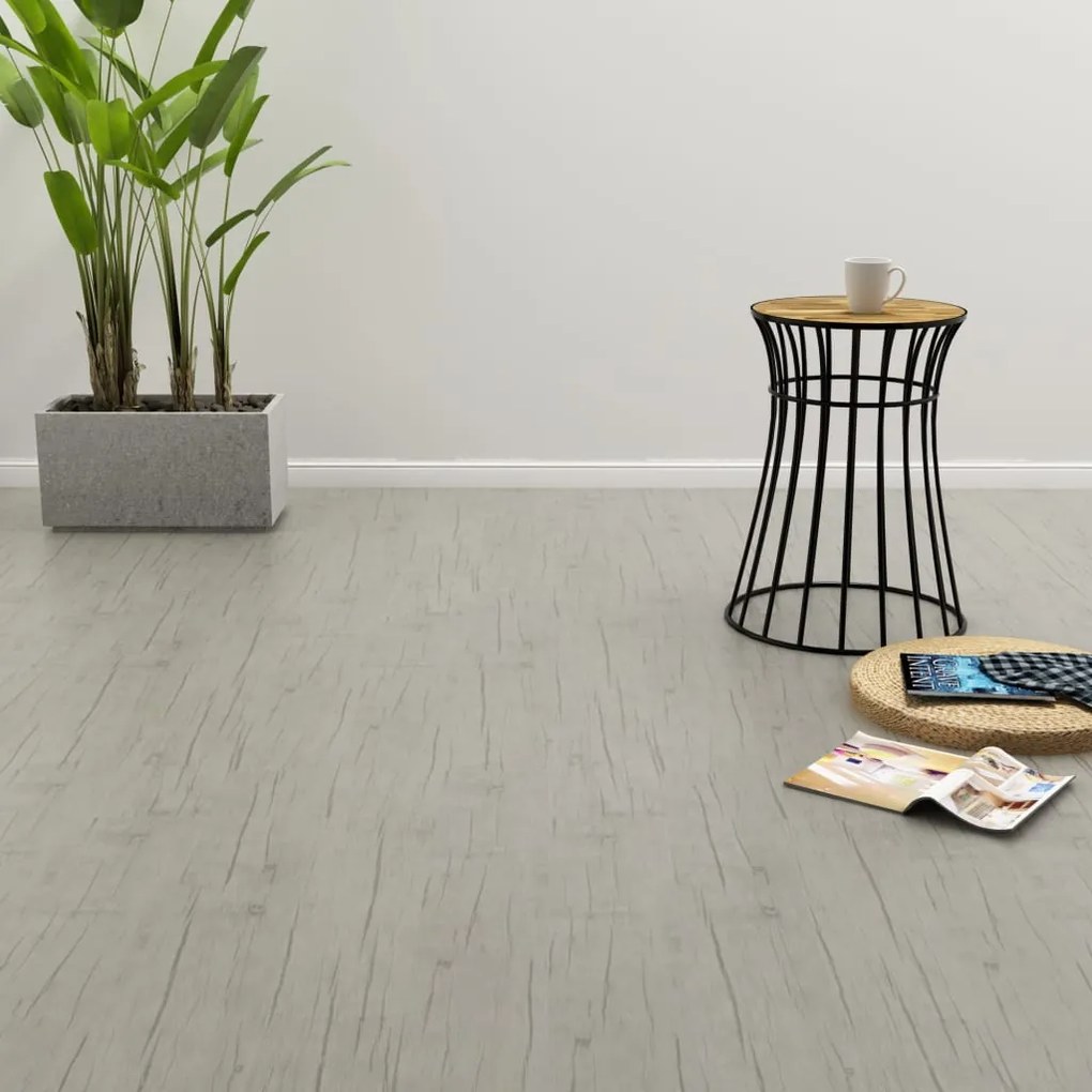 Listoni Per Pavimenti Autoadesivi 4,46m² 3mm Pvc Rovere Slavato /
