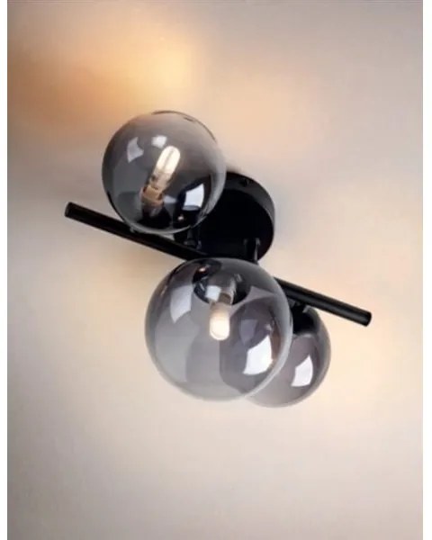 Redo 01-3988 - Lampadario a plafone ASTRA 3xG9/8W/230V nero