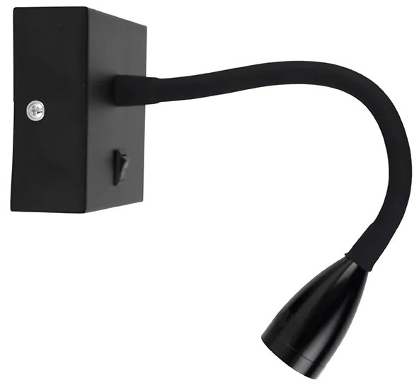 Lampada da parete moderna flessibile LED nera - Flex