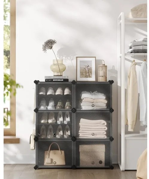 Scaffale modulare con scomparti BOXIFY, nero