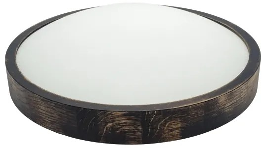 Brilagi - Plafoniera CARVALHO SLIM SMOKEY 2xE27/60W/230V rovere Ø 37,5 cm