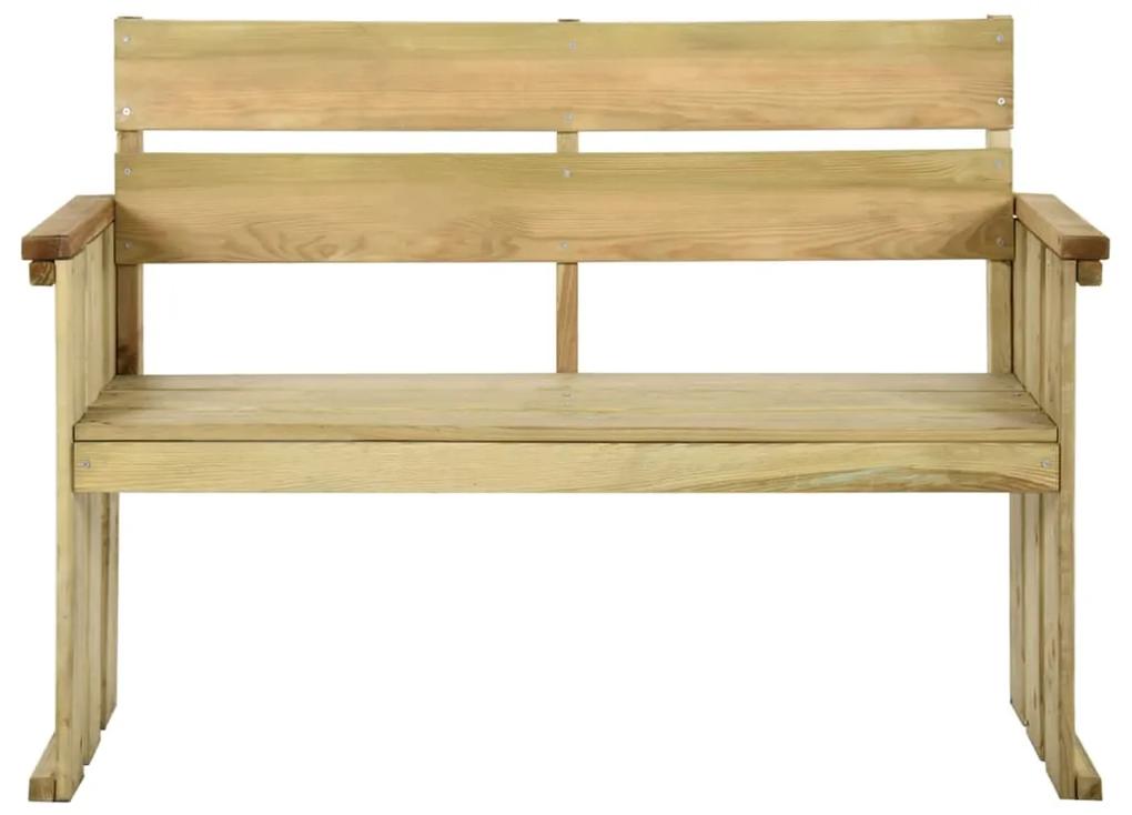 Panchina da giardino 121 cm in legno di pino impregnato