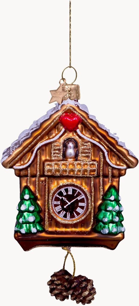 Addobbo di Natale in vetro soffiato Cuckoo Clock