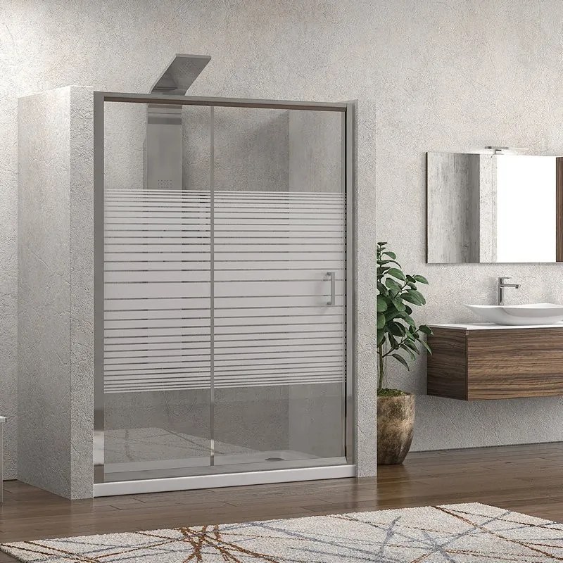 Cabina Nicchia vetro serigrafato 160cm altezza 180cm K410N - KAMALU