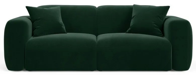 Divano verde scuro con rivestimento in velluto 220 cm Strino – Cosmopolitan Design