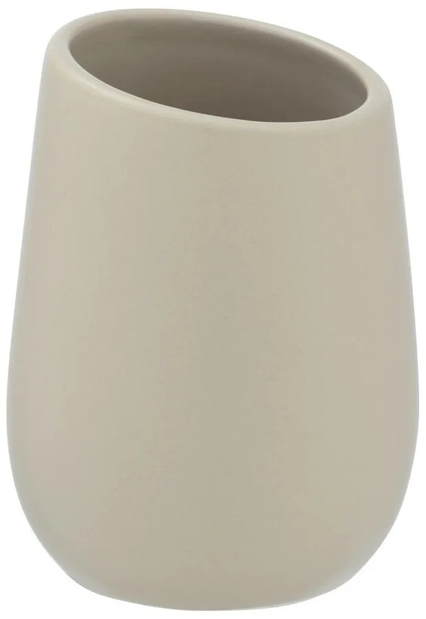 Tazza in ceramica beige per spazzolini da denti Badi - Wenko