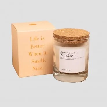 Confezione Da 4 Candele Profumate Collezione Words Bianco & Teacher - Sklum