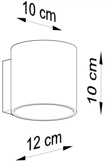 Sollux SL.0486 - Applique ORBIS 1xG9/40W/230V calcestruzzo