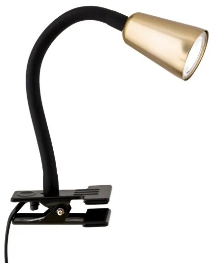 Orion - Lampada da tavolo flessibile con morsetto DOTTY 1xGU10/10W/230V ottone/nero