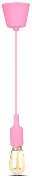 Lampadario su filo 1xE27/60W/230V rosa