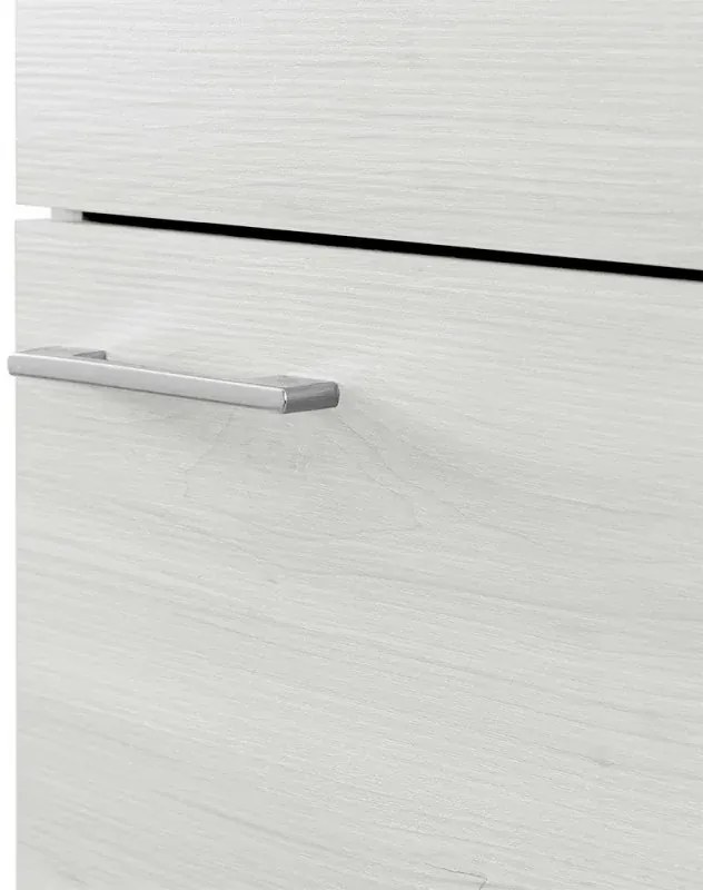 Mobile lavatoio 45x50 cm rovere bianco con vasca lavapanni in ceramica