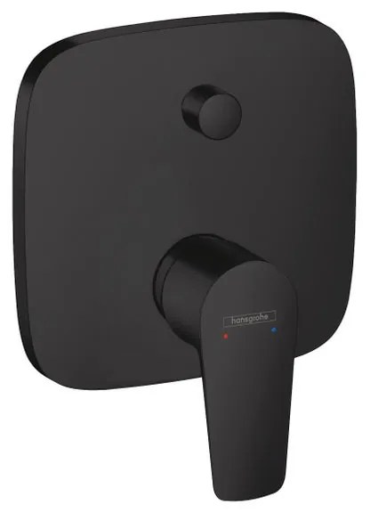 Rubinetto per vasca getto laminare cristallino Talis E per muro nero HANSGROHE