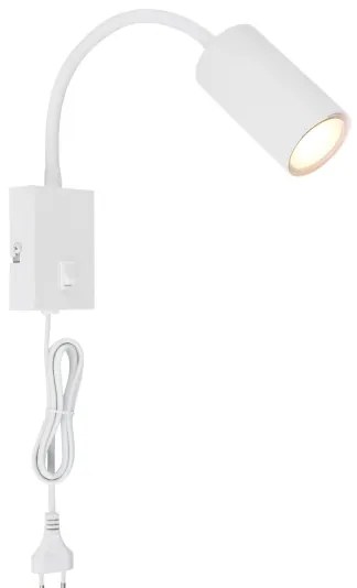 Globo 57911WW - Lampada da parete flessibile ROBBY 1xGU10/25W/230V bianco