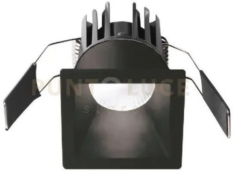 Gfa961c- faretto da incasso nero in alluminio a led 3000k 600lm 8w ...