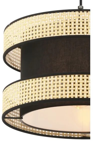 Lampadario a sospensione con cavo HALO 1xE27/60W/230V nero/beige