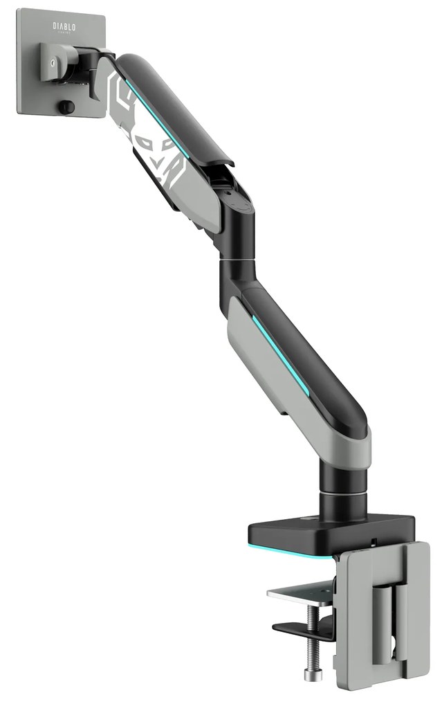 Supporto per monitor da 49" grigio-nero con LED RGB X-ARM