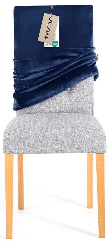Coprisedia blu con rivestimento elastico per sedie 48 cm Sento – Restilo