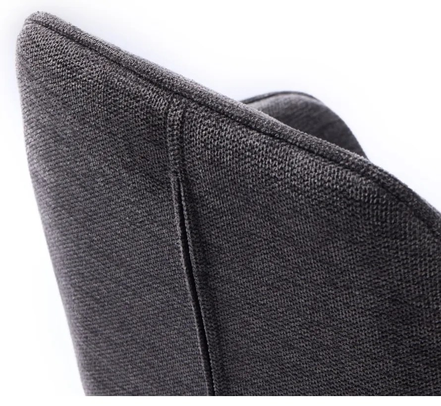 Sgabello da bar grigio scuro imbottito con altezza regolabile/con braccioli (altezza della seduta 65 cm) Nolan – Unique Furniture