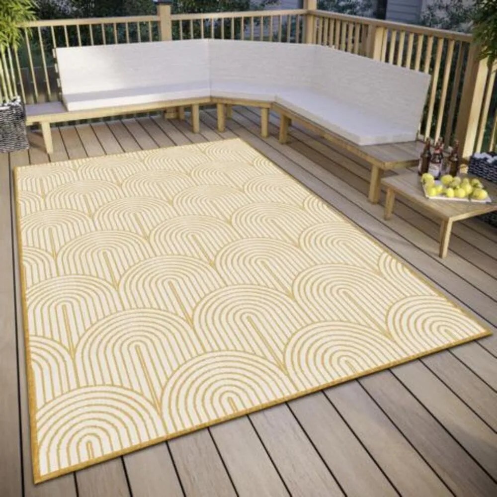 Tappeto per esterni giallo ocra 160x230 cm Pangli Ochre - Hanse Home