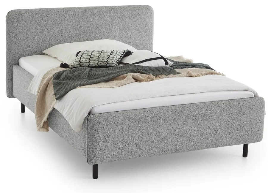 Letto matrimoniale imbottito grigio chiaro rete non inclusa 180x200 cm Primo – Meise Möbel