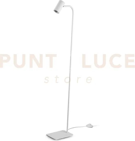 Ginger lampada da terra bianca 1 luce attacco gu10 lampadina inclusa