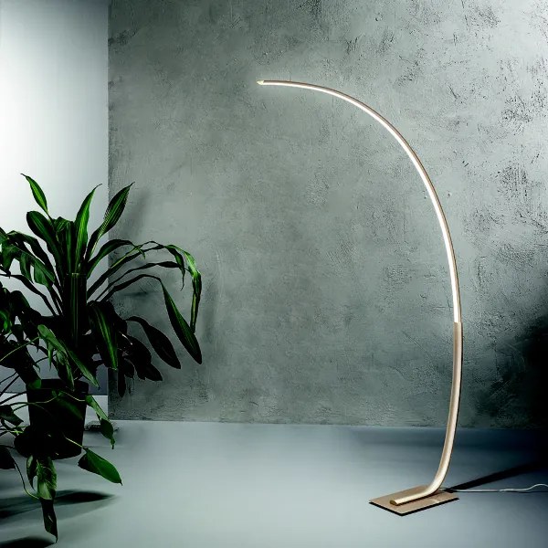 Piantana KEEP a LED con struttura in metallo Oro 97x200 cm