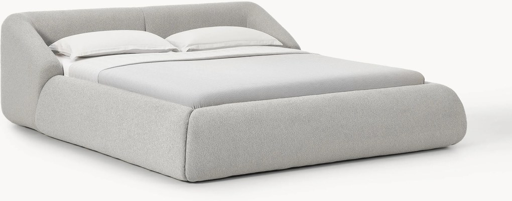 Letto imbottito in bouclé Sofia