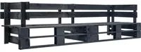 Divano da Giardino su Pallet 2 Posti Nero in Legno cod mxl 49897