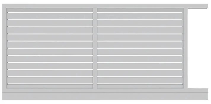 Cancello manuale scorrevole ALBA Maia120-20 in alluminio, reversibile, L 300 x H 190 cm, di colore bianco