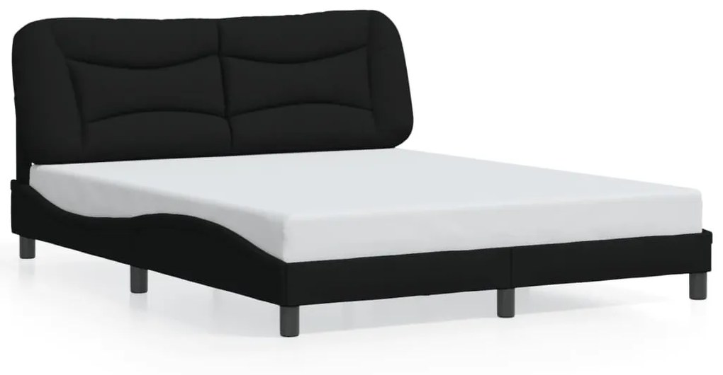 Giroletto Senza Materasso Nero 160x200 Cm İn Tessuto /