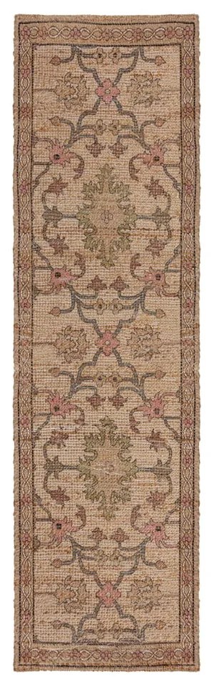 Passatoia di colore naturale in misto iuta tessuta a mano 60x230 cm Celine Jute Global – Flair Rugs
