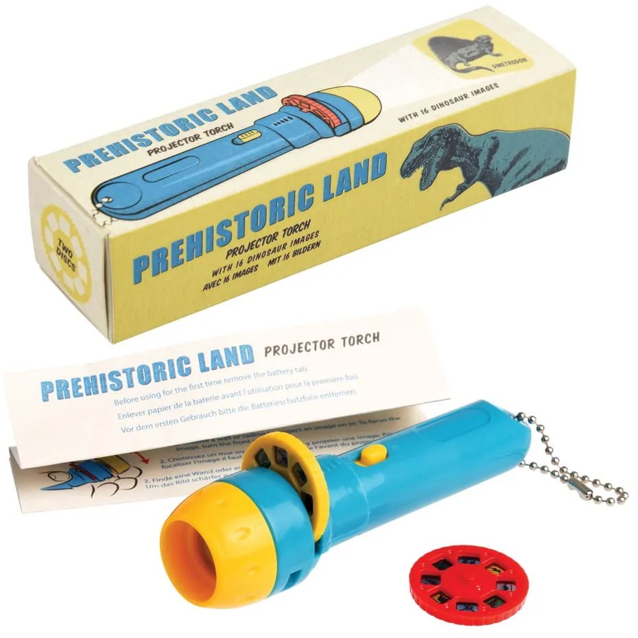 Proiettore tascabile per bambini con dinosauri , 16 immagini Prehistoric Land - Rex London