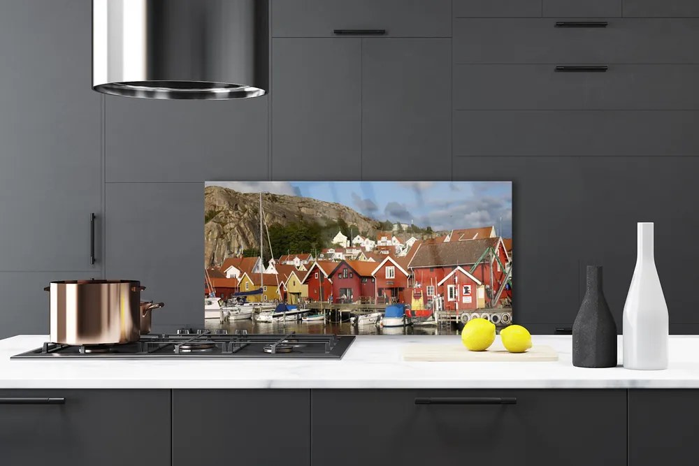 Schienali cucina Paesaggio cittadino 140x70 cm