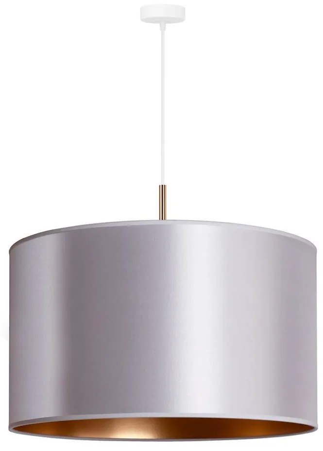 Duolla - Lampadario a sospensione con filo CANNES 1xE27/15W/230V diametro 50 cm argento/rame